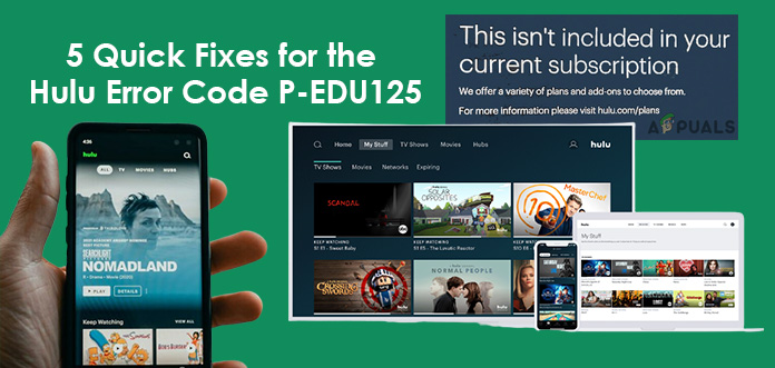 5 Quick Fixes for the Hulu Error Code P-EDU125